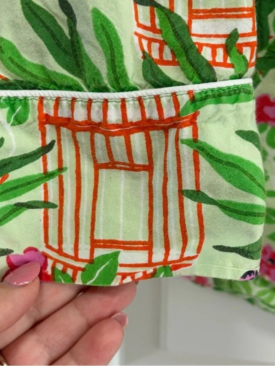 Printfresh Birds of a Feather size Small Long Sleeve Pajama Top in Kiwi Slice - Picture 7 of 9